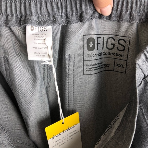 FIGS Yola Gray Scrub Pants - Picture 3 of 8